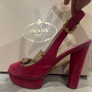 PRADA peep toe heels